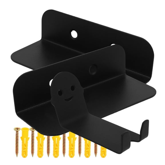 Mobestech 3Pcs Bike Wall Storage Rack Heavy Duty Steel Black Wall Mount