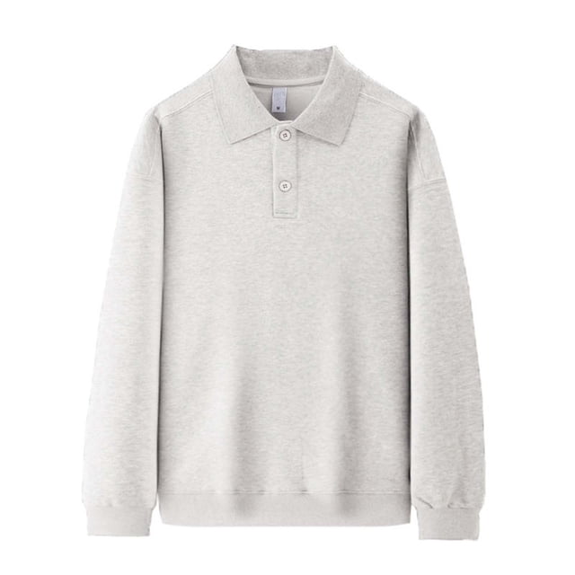 FAIWAD Mens Long Sleeve Shirts Casual Button Up Lapel Pullover Fall Winter Golf Work Shirts