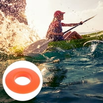 Beaupretty 4Pcs Kayak Accessories PVC Orange Paddle Drip Ring Waterproof Easy Installation Canoeing Gear