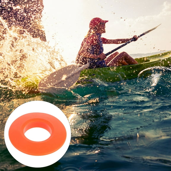 Beaupretty 4Pcs Kayak Accessories PVC Orange Paddle Drip Ring Waterproof Easy Installation Canoeing Gear
