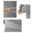 thumbnail image 3 of Men's Winter Fleece Lined Thermal Long Johns 100% Cotton Underwear Top Bottom 2 Pcs Set Gray, 3 of 5