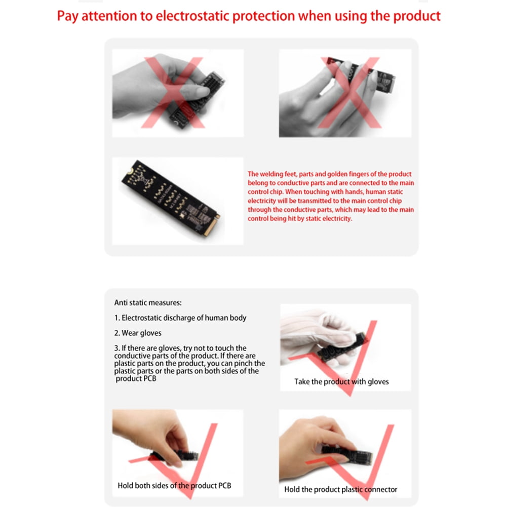 1 x Riser Card 1 x Screwdriver 1 x Screw 1 x SATA Cable(the appearance and color are random, don't accept the specified )-Black