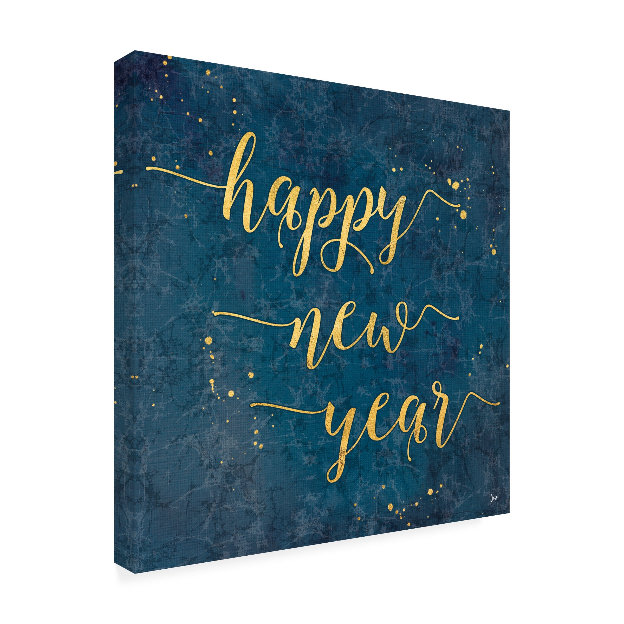 Jess Aiken 'Coastal Lace Happy New Year' Canvas Art