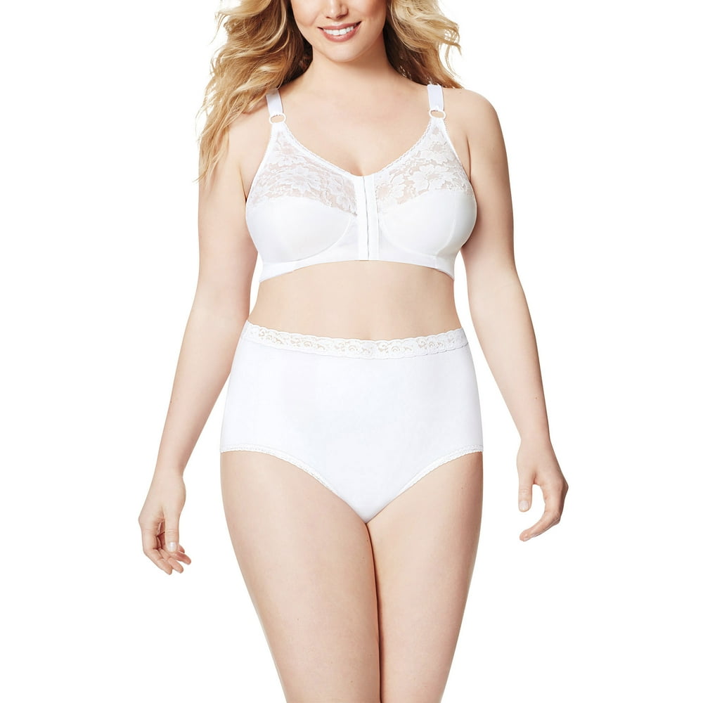 Just My Size Just My Women's Plus Nylon Full Brief Panties, 5Pack