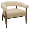thumbnail image 2 of Quinn  Arm Chair with Solid Wood Frame Upholstered in Ivory Fabric, 2 of 6