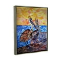 thumbnail image 4 of Stupell Industries Pelicans on Dock Painting Animals & Insects Painting Gray Floater Framed Art Print Wall Art, 17 x 21, 4 of 10