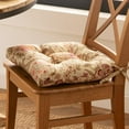 thumbnail image 3 of Ellis Curtain Regency Jacobean Floral Soft Reversible Chair Polyester Fill Cushions Pad 15"x14" Antique, 3 of 4