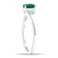 thumbnail image 2 of SZUL Women's Solitaire Emerald Wave Ring in 10K White Gold, 2 of 5