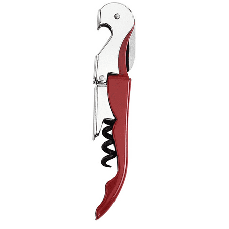 

Waiter’s Corkscrew Bottle Opener Wine Key With Foil Cutter for Waiters Servers Restaurant Natural Wood Handle Small and Easy to Carry