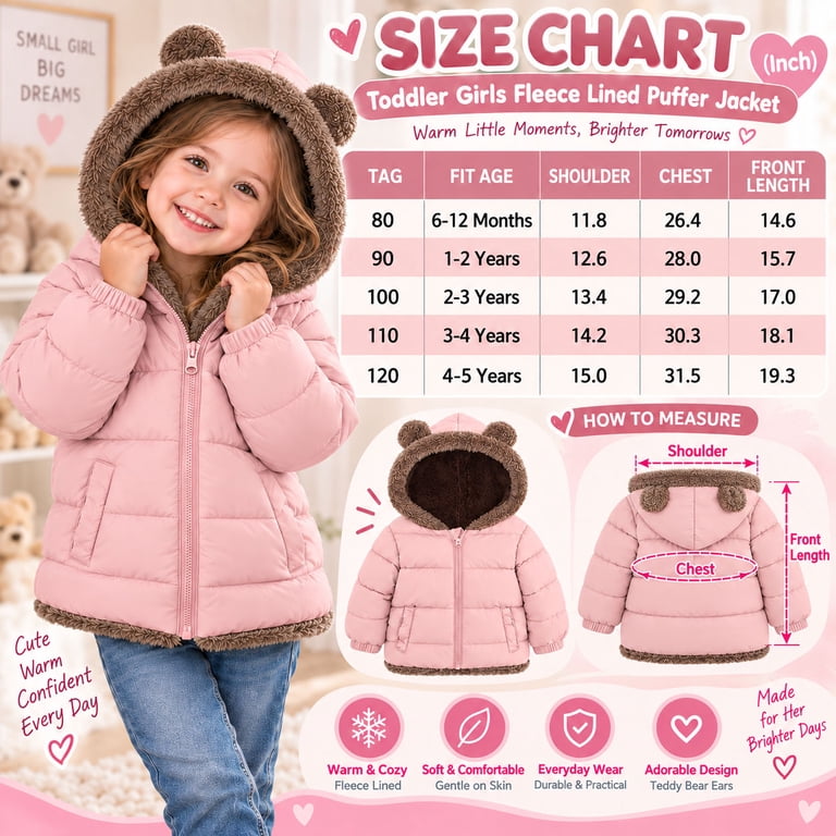 Aideaone Baby Fleece Coat With Bear Ear Hood photo 6