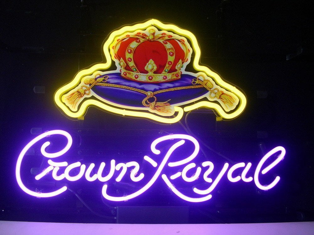 New Crown Purple Neon Light Sign Lamp Beer Pub Acrylic 14" 
