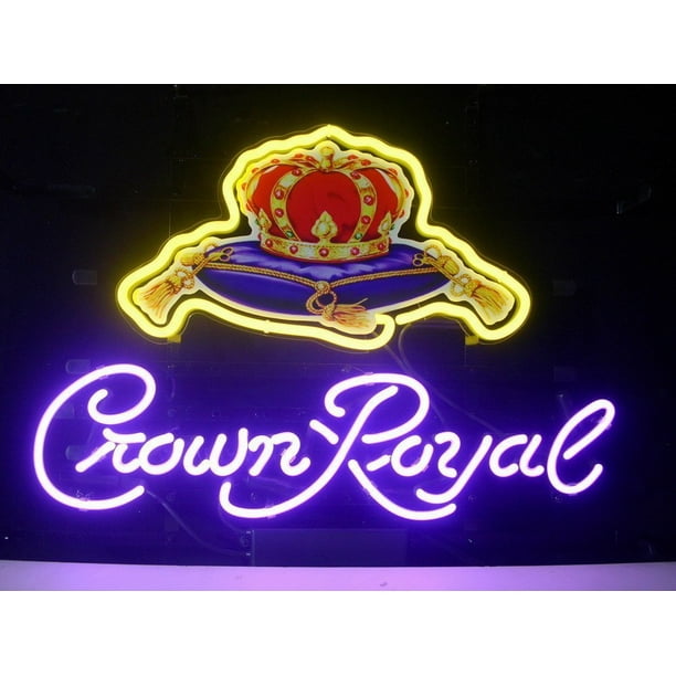 Desung Brand New Crown Royal Neon Sign Handcrafted Real Glass Beer Bar