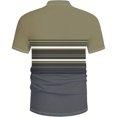 thumbnail image 3 of Men's Polo Shirts Short Sleeve Casual Polo T Shirt Color Block Slim Fit Golf Shirts with Pocket, 3 of 3