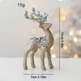 thumbnail image 3 of HCTSHG Christmas Tree Reindeer Ornament, Flocked Elk Deer Figurines for Xmas Tree Hanging Decor, Holiday Pendant Statues for Christmas Tree and Home Decoration, 3 of 9