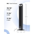 thumbnail image 2 of Dreo Smart Tower Fans for Bedroom, 90&Acirc;&deg; Oscillating Fans for indoors, 5 Speeds 4 Modes Max 26ft/s, 12H Timer, LED with Touch, R, 2 of 8