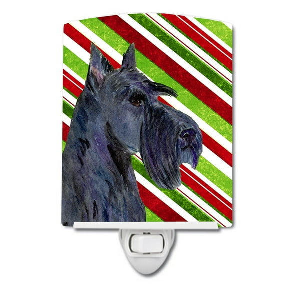 Caroline's Treasures SS4598CNL Scottish Terrier Candy Cane Holiday Christmas Ceramic Night Light, 6x4x3", multicolor