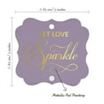 thumbnail image 7 of Inkdotpot Pack Of 100 Real Gold Foil Bracket Shape Paper Tags Let Love Sparkle Wedding Favor Hang Tags, 7 of 7