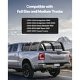 thumbnail image 2 of KFFKFF Overland Truck Bed Rack, 54.3-68.3 in Width, Adjustable Overland Bed Cargo Rack with Sidebar and 900 lbs Static Load Capacity, Heavy Duty Steel, 2 of 9
