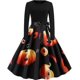 thumbnail image 1 of type5Mujer Maxi Floral Impreso Otoño Largo Maxi esquí esquí Gafas de esquí, 1 of 4