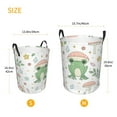 thumbnail image 3 of Honeii Frog and Mushrooms Print Laundry Hamper Basket,Baby Nursery Woven Storage Basket for Toys Bin,Pillows,Blankets,Clothes-, 3 of 6