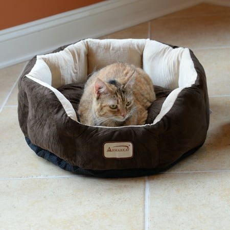 UPC: 0815481010390 | Armarkat Covered Pet Cat Bed  Mocha & Beige