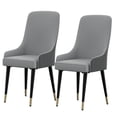 thumbnail image 6 of Wisfor Set of 2 Microfiber Leather Dining Chairs Soft Upholstered Kitchen Chairs Seat,Grey Colour, 6 of 13