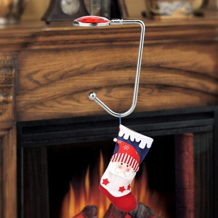 3 Pcs Christmas Stocking Holders Exquisite Metal Hanger Clip Non-Slip