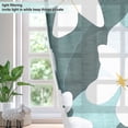 thumbnail image 4 of White Flowers and Green Leaves on Colorful Semi Sheer Curtains for Living Room Bedroom Set of 2 Insulated Window Drapes, 4 of 6