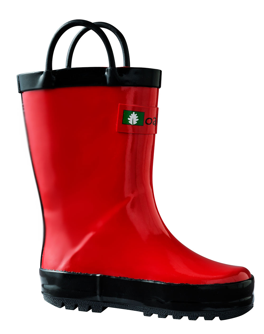 Oakiwear Kids Rain Boots For Boys Girls Toddlers Children, Fiery Red