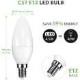 thumbnail image 4 of Ampoule de Bougie Led E12/E14 2700K-6500K Dimmable, 4 of 8