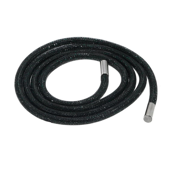 Uxcell 6mm x 120cm Rhinestone Rope Crystal Rope for DIY Sweatpants Decoration Black Mesh Dark Green Diamond