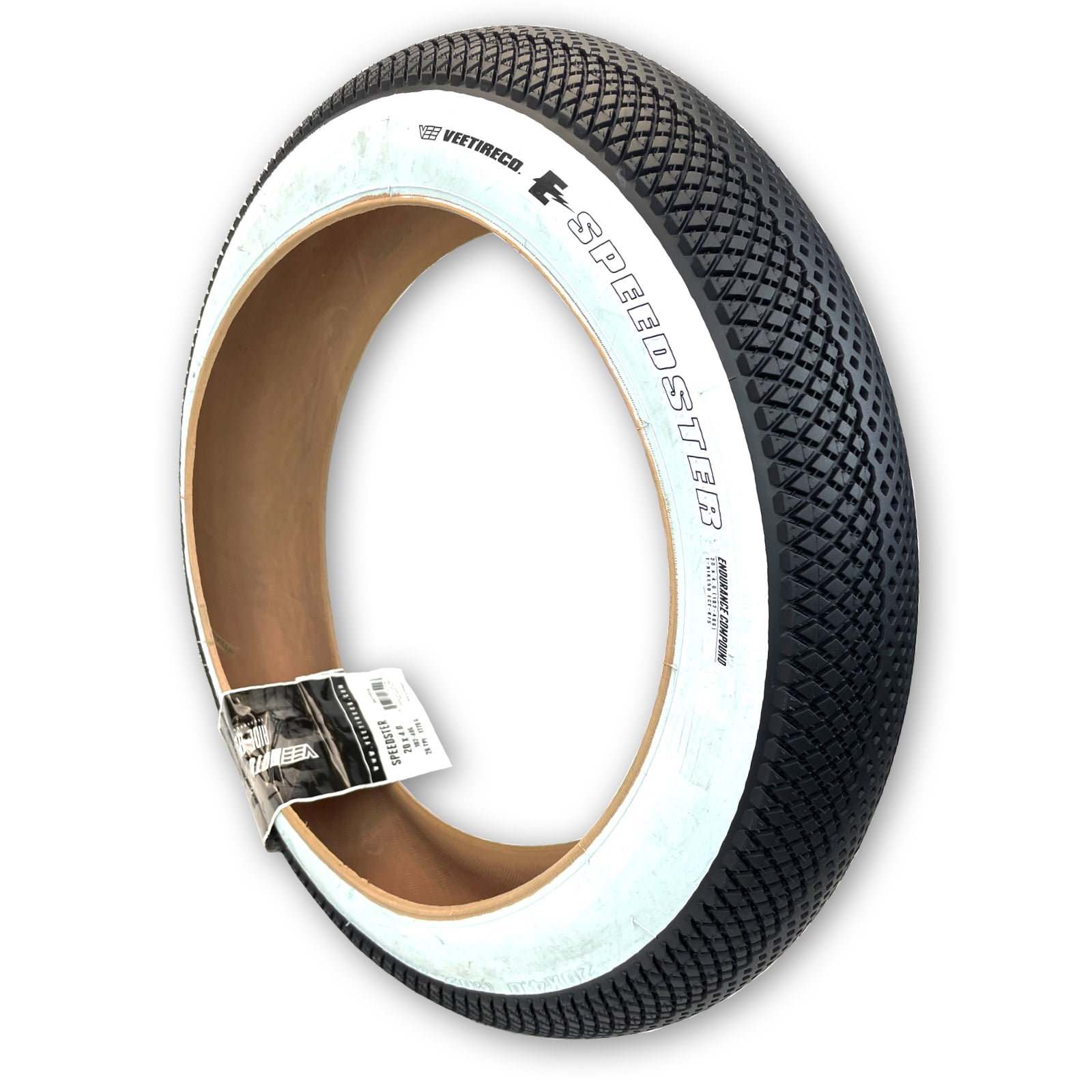 Vee Tire Co. Two Vee 20x4.0 Speedster E-Bike Tires - 50 Rated, Endurance Compound, Wire Bead (Pair)
