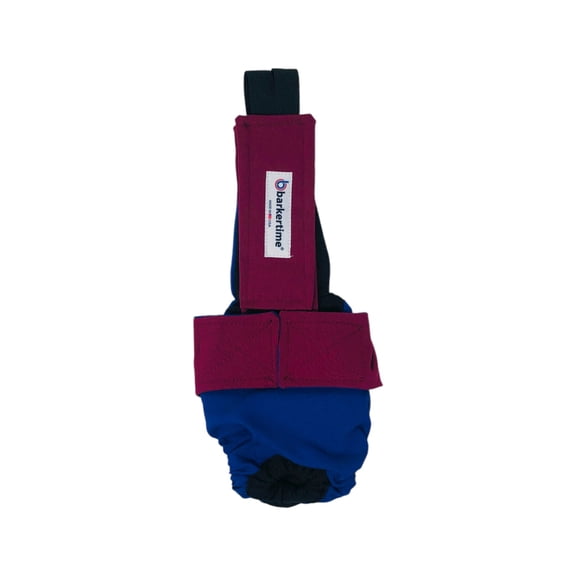 Barkertime Sunset Merlot on Blue Cat Diaper Overall