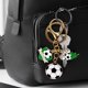 thumbnail image 5 of Llavero con colgante de fútbol | Adorno metálico para coche y recuerdo para aficionados al deporte | Regalo y recuerdo para aficionados al fútbol, 5 of 5
