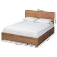 thumbnail image 4 of Baxton Studio Eleni Modern and Contemporary Transitional Dark Grey Fabric Upholstered and Ash Walnut Brown Finished Wood Full Size 3-Drawer Platform Storage Bed, 4 of 12