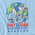 thumbnail image 2 of Pinky and The Brain Campaign Women's T Shirt, Light Blue, 2X-Large, 2 of 6