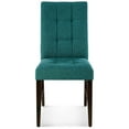 thumbnail image 5 of Modway Promulgate Biscuit Tufted Upholstered Fabric Dining Chair Set of 2 in Teal, 5 of 7