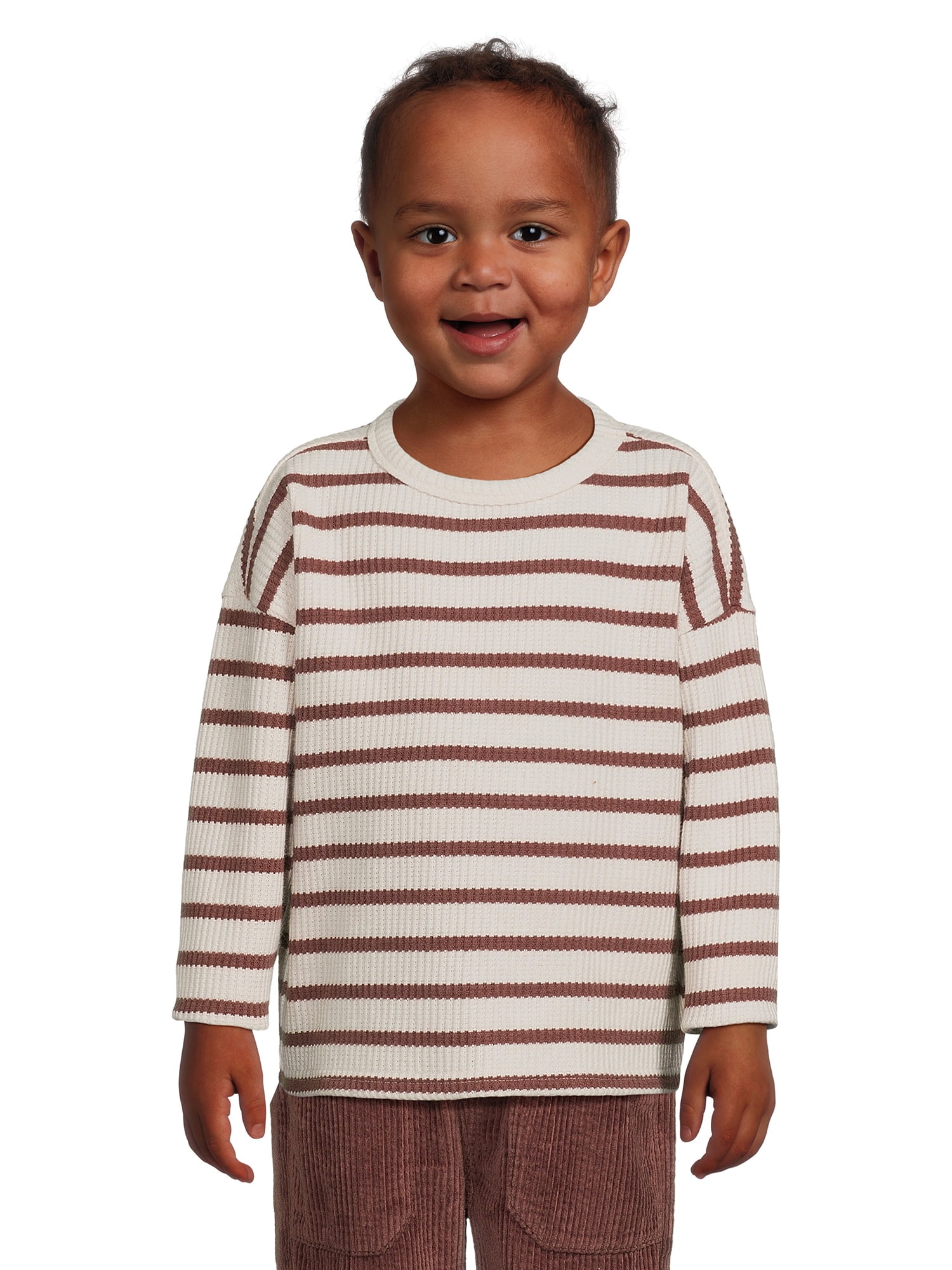 easypeasy Toddler Boy Long Sleeve Boxy TShirt, Sizes 12 Months5T