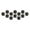 Black, variant on Hexagon Acrylic DIY Wall Sticker 3D Stereo Home with for Interiors