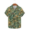 thumbnail image 2 of AHTJRT Stylish Men's Camouflage Print Button Down Short Sleeve Shirt Multicolor L, 2 of 5