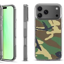 For iPhone 17 Pro Shockproof Protective Phone Case, by OneToughShield - Camo Green