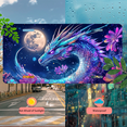 thumbnail image 5 of 1 Pcs 2D Flat License Plate Covers & Frames, A Colorful Dragon For Decorative Front, Waterproof For Decoration Aluminum License Plate Covers & Frames Cover For Men Women, 12" X 6", 5 of 7