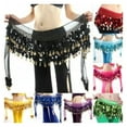 thumbnail image 3 of Dancer Sequins Tassels Skirt Women Belly Dance Hip Scarf Wrap Belt Dancer Skirt Female Show Costumes, 3 of 6