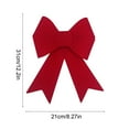 thumbnail image 3 of PEIBang Christmas Wreath Bows,Xmas Craft Bows for Wreath Christmas Farmhouse Ornaments Hanging Wreath Bow for Indoor Outdoor Decoration Party Supplies, 3 of 6