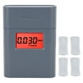 thumbnail image 1 of Alcohol Tester LCD Display Blow Type Battery Powered Accurate with 5 Mouthpieces Alcohol Detector for Driving Party Use, 1 of 5
