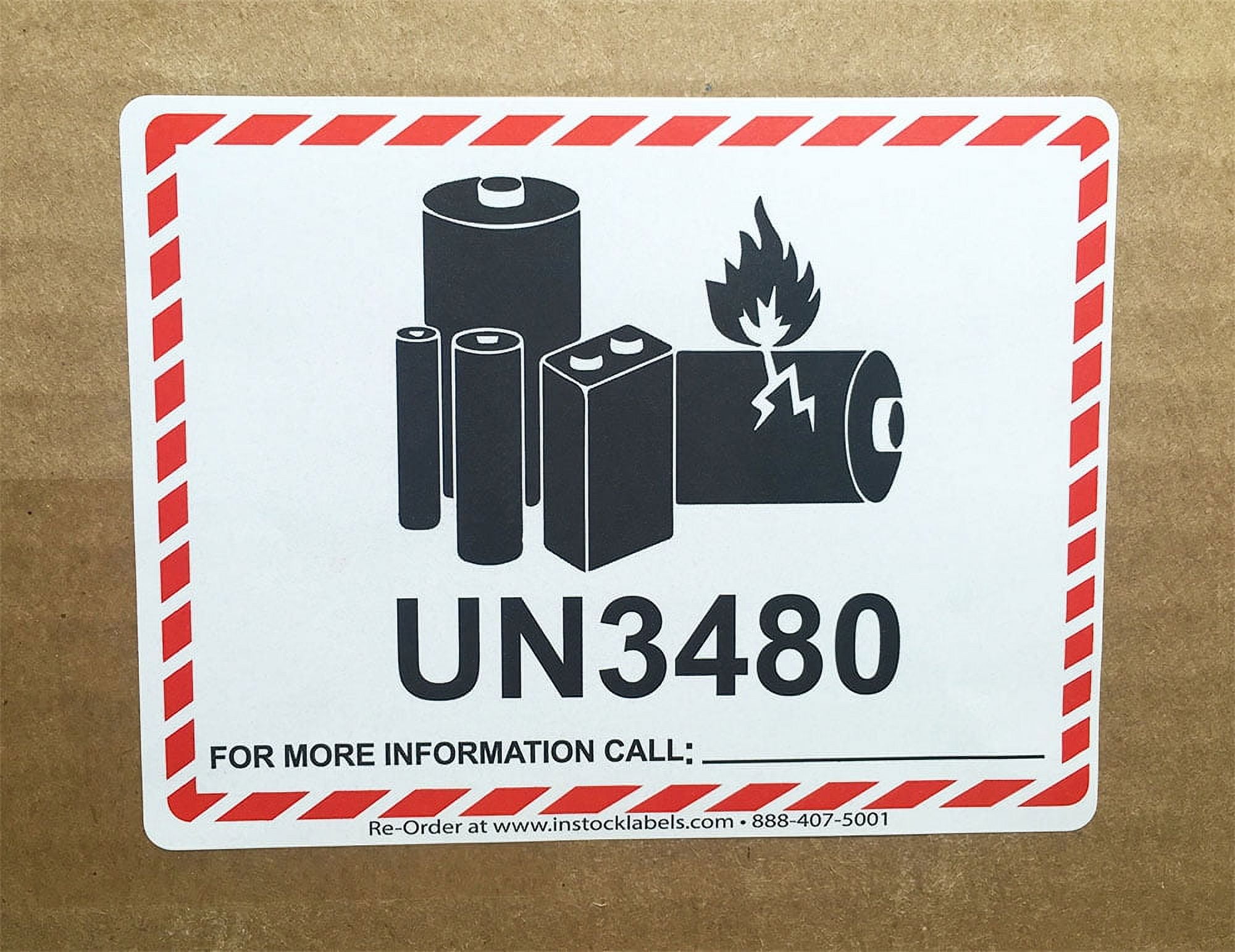 BT-Label 250 Hazardous Goods Labels UN 3481, 120 X 110 , Iprint