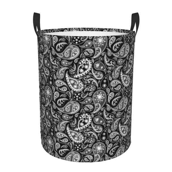 Bandana Paisley Pattern Laundry Basket Foldable Toy Clothes Hamper Storage Bin for Kids Nursery