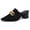 Black, variant on Women's Pointed Toe Heeled Mules Knit Stretchy Pointed Toe Heels Sandals on Dress Pumps Sandals Slides for Business and Daily Wear Black 6