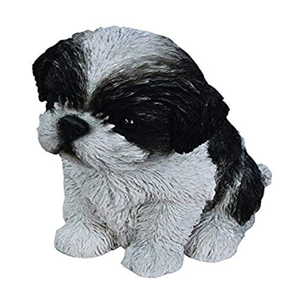 HI-LINE GIFT LTD. BLACK & WHITE SHIH TZU PUPPY