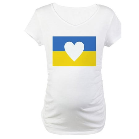 

CafePress - Ukraine Heart Maternity T Shirt - Cotton Maternity T-shirt Cute & Funny Pregnancy Tee